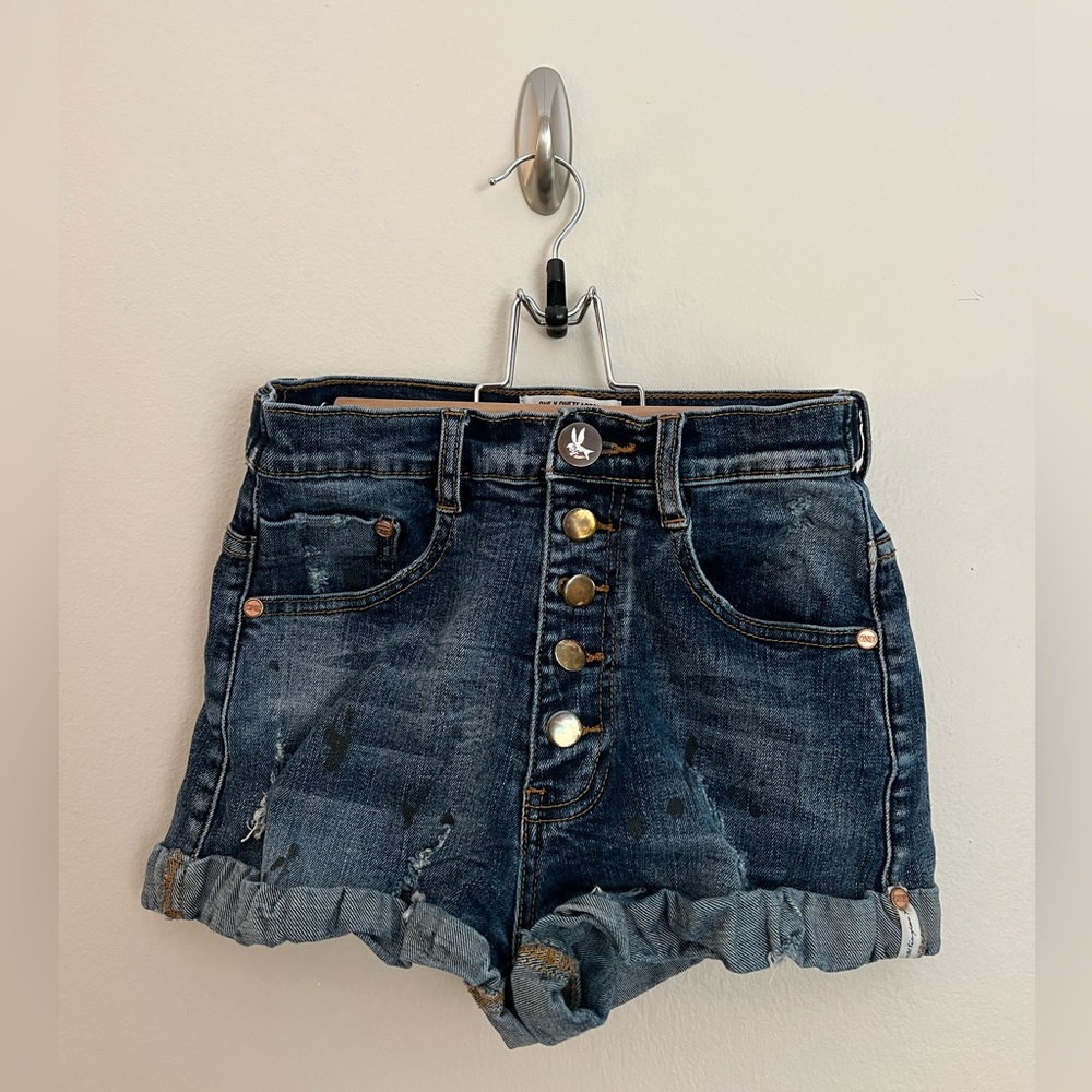 One Teaspoon High waisted short jean shorts